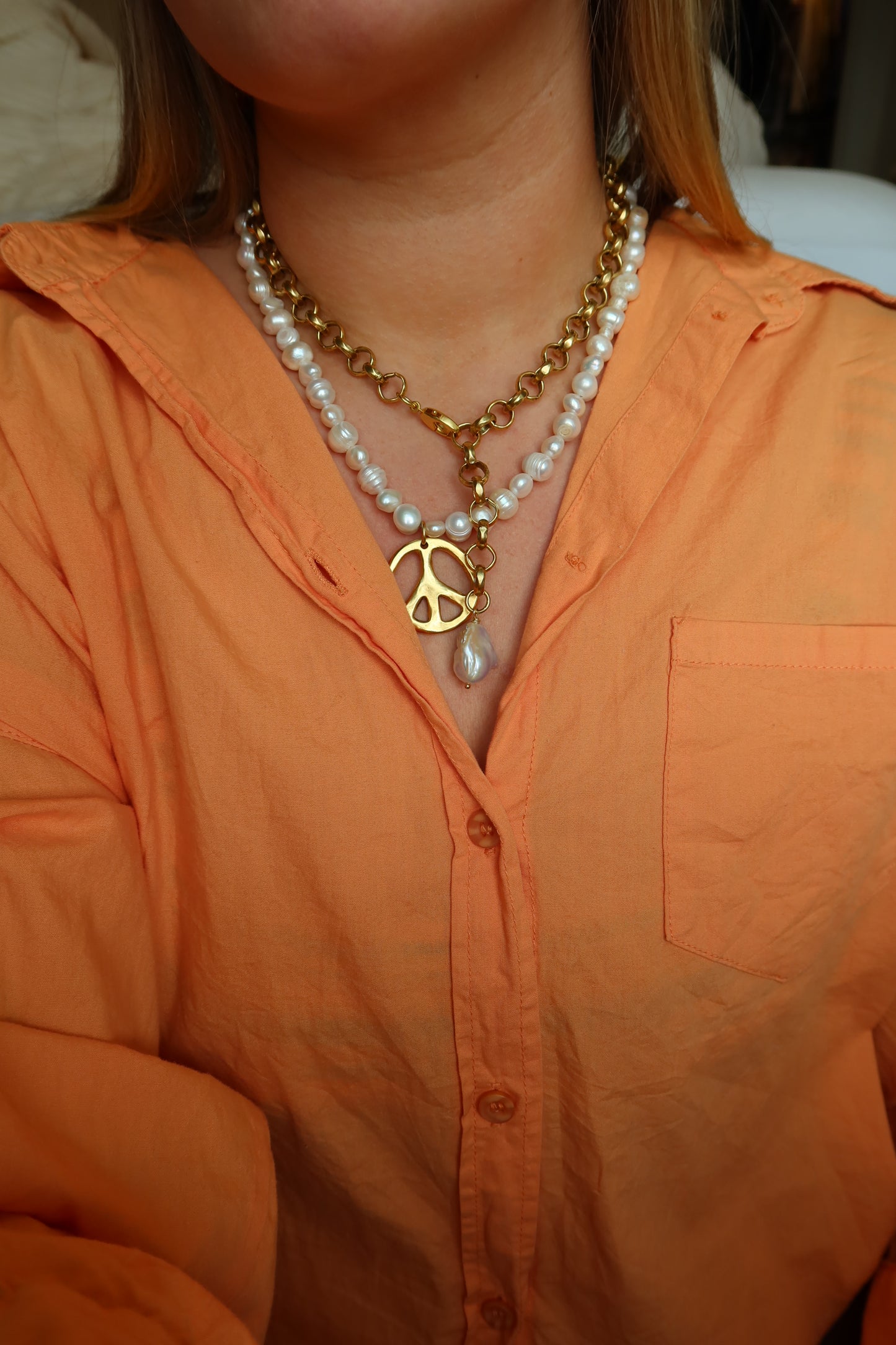 PEARL PEACE NECKLACE