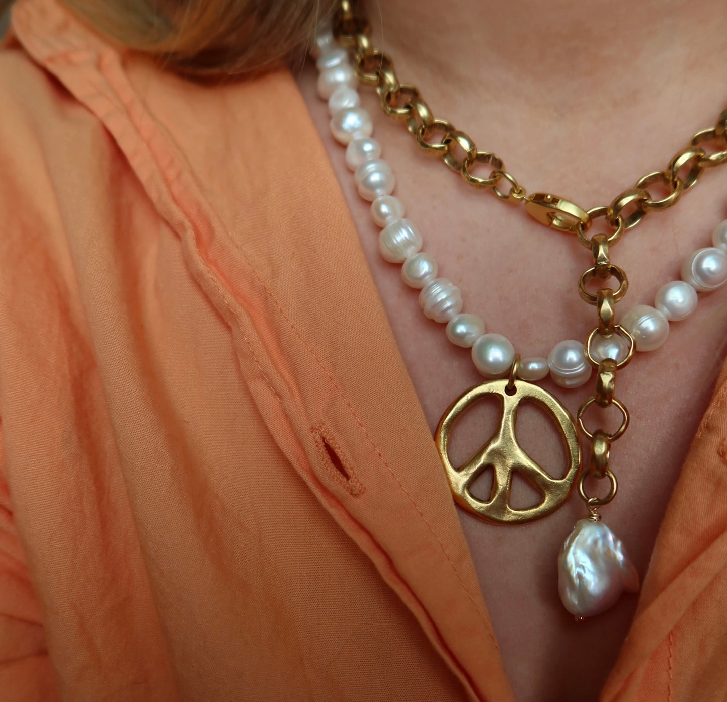 PEARL PEACE NECKLACE
