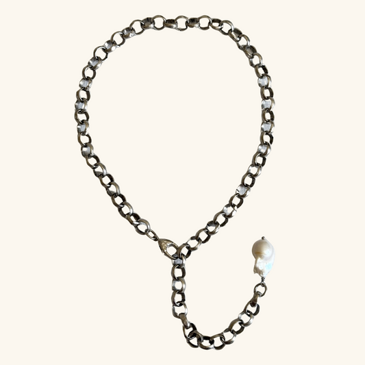 BLAIRE BOLO NECKLACE - silver
